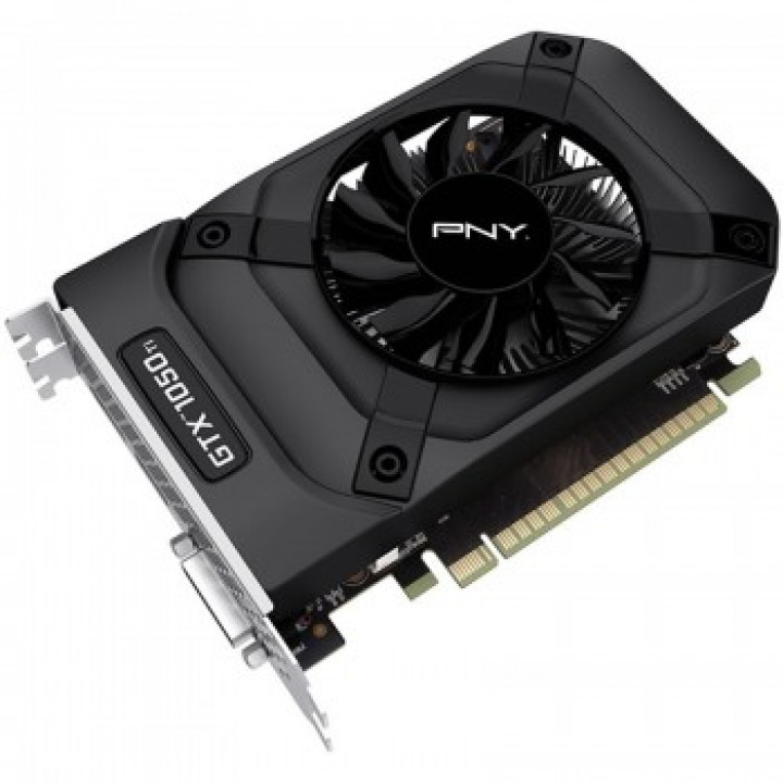 Placa de Vídeo PNY GTX 1050 TI, NVIDIA GeForce 4GB, DDR5, 128Bit, DP DVI HDMI - VCGGTX1050T4PB