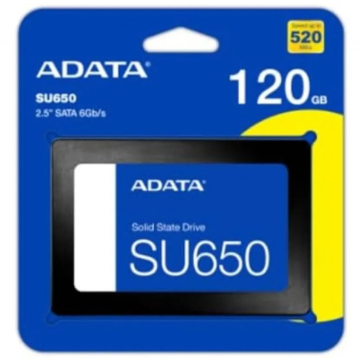 SSD Adata SU650, 120GB, SATA, Leitura 520MB/s, Gravação 450MB/s - ASU650SS-120GT-R