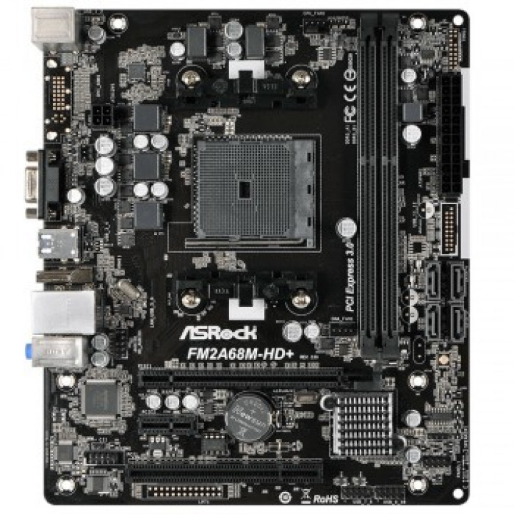 Placa Mãe AsRock FM2A68M-HD+, AMD FM2+, DDR3, USB 3.0, HDMI/VGA
