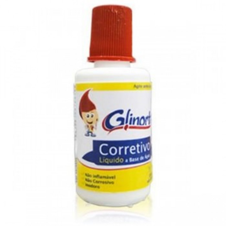 CORRETIVO DE CANETA LÍQUIDO UND A BASE DE AGUA 18ML - GLINORTE