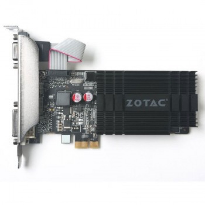 Placa de Vídeo Zotac GT 710, NVIDIA GeForce 1GB, DDR3, 64Bit, VGA DVI HDMI - ZT-71304-20L