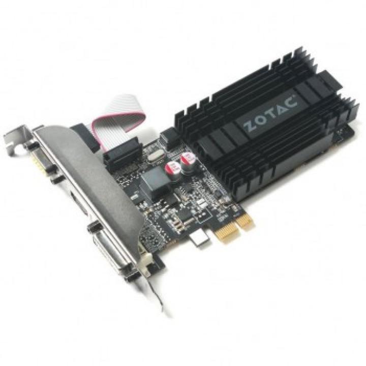 Placa de Vídeo Zotac GT 710, NVIDIA GeForce 1GB, DDR3, 64Bit, VGA DVI HDMI - ZT-71304-20L