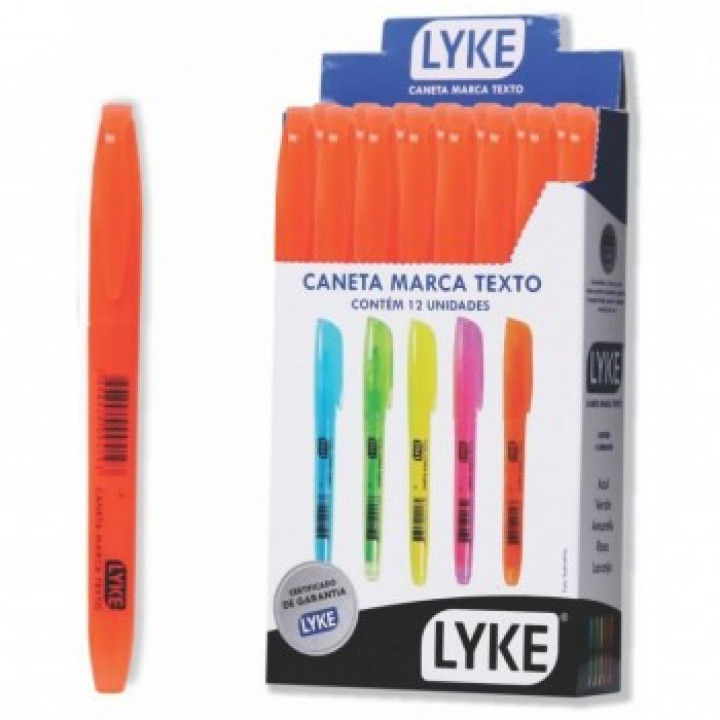 Marca Texto Lyke, UND, Laranja - 101264