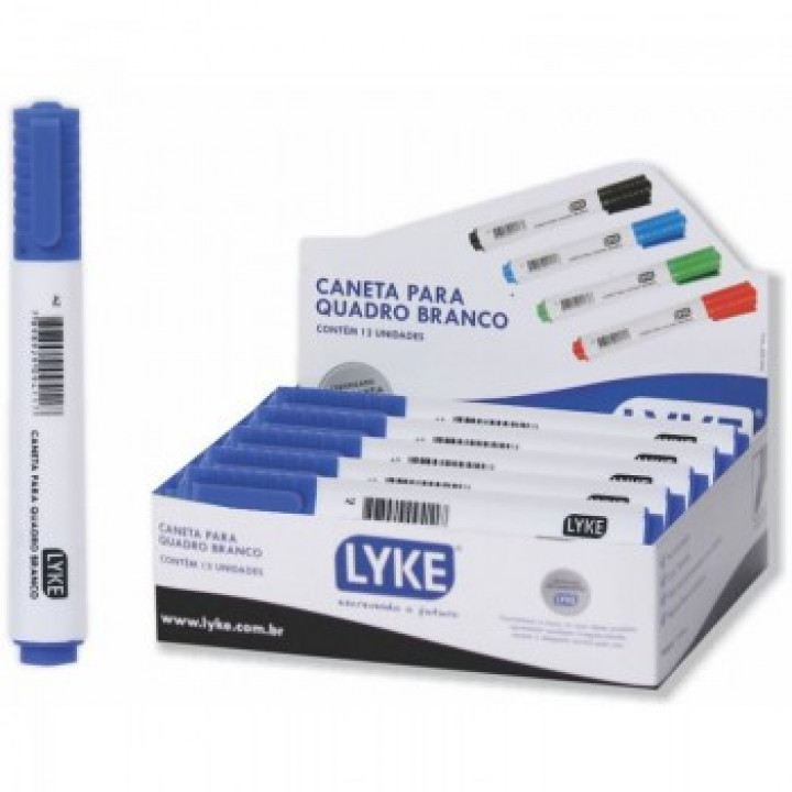 CANETA PARA QUADRO BRANCO UND. COR AZUL REF: L0101-253 - LYKE