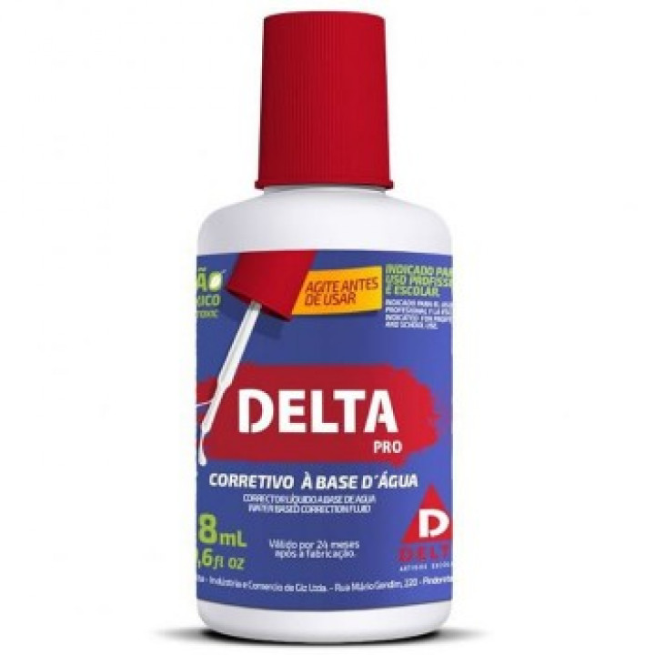 CORRETIVO DE CANETA LÍQUIDO A BASE DE AGUA 18ML REF: 1001 - DELTA