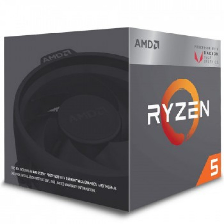 Processador AMD Ryzen 5 2400G, AM4, Cache 6Mb, 3.6GHz (3.9GHz Max Turbo) - YD2400C5FBBOX