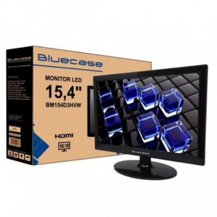 Monitor Bluecase 15.4" LED, HDMI/VGA, Preto - BM154D3HVW