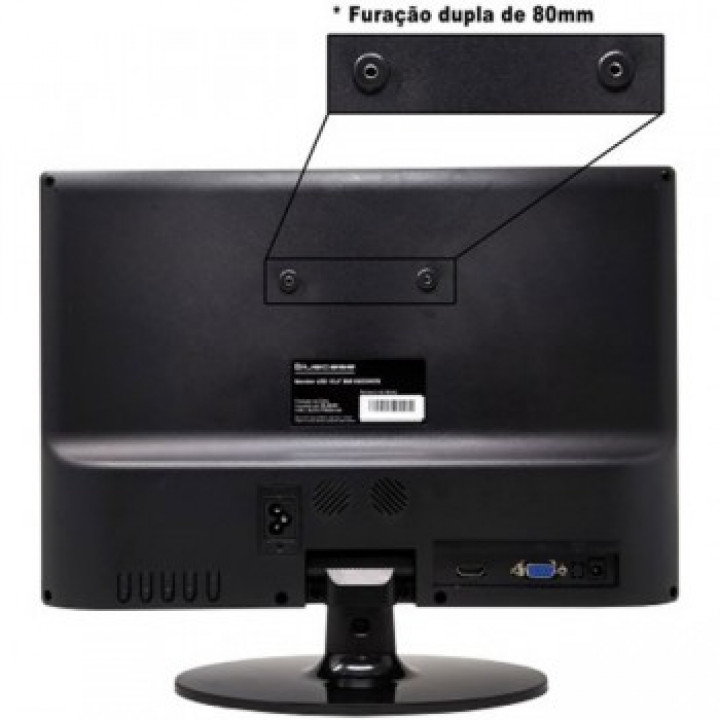 Monitor Bluecase 15.4" LED, HDMI/VGA, Preto - BM154D3HVW