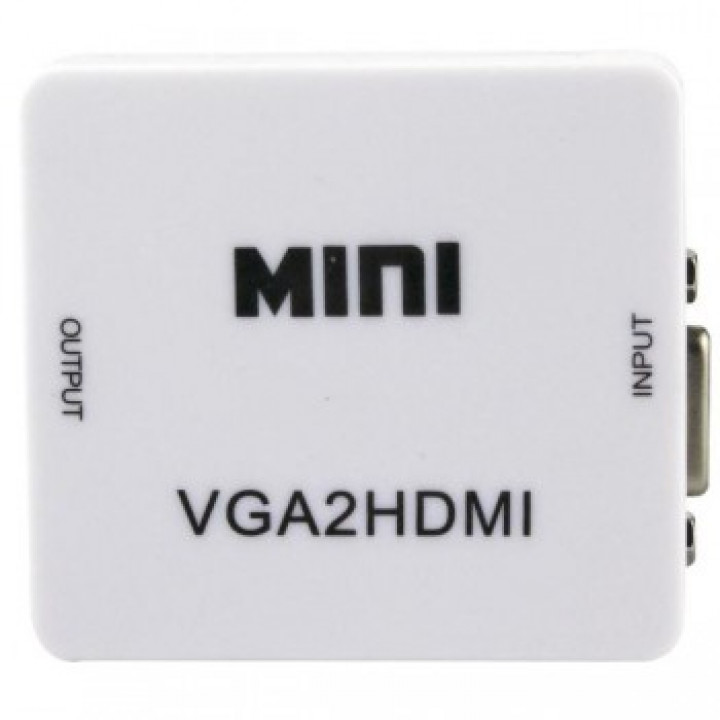 Adaptador Conversor VGA Para HDMI Com Saída de Áudio VGA, 2 HDMI, Branco, CO-31 - AD0414KP - AD0414SK