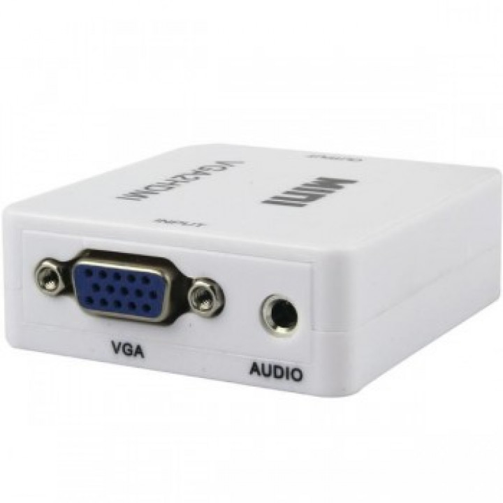 Adaptador Conversor VGA Para HDMI Com Saída de Áudio VGA, 2 HDMI, Branco, CO-31 - AD0414KP - AD0414SK