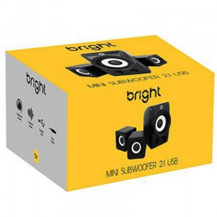 Caixa de Som Bright, USB, Mini Subwoofer, 2W RMS - 0506