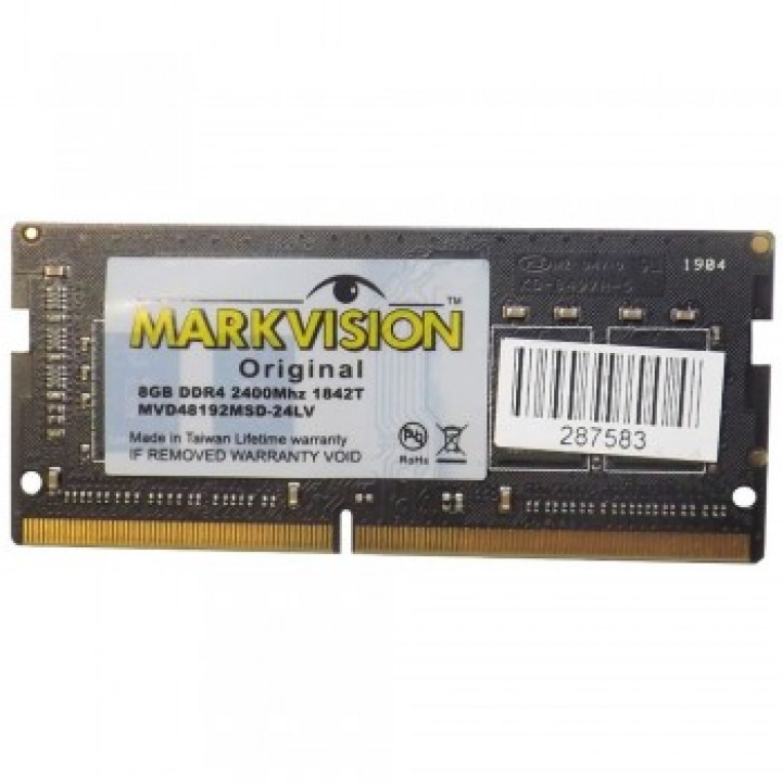 Memória Para Notebook Markvision, 8GB, 2400MHz, DDR4, Black - MVD48192MSD-24LV