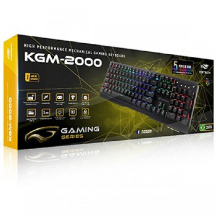 Teclado Gamer C3 Tech, USB Series Gaming - KGM-2000BK