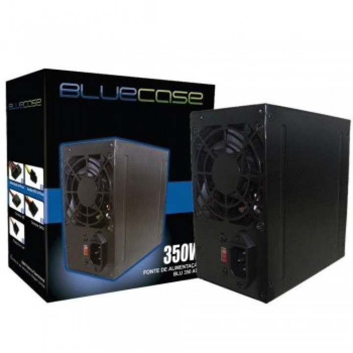 Fonte Bluecase, 350W, Com Cabo, Com Caixa - BLU350-K ATX