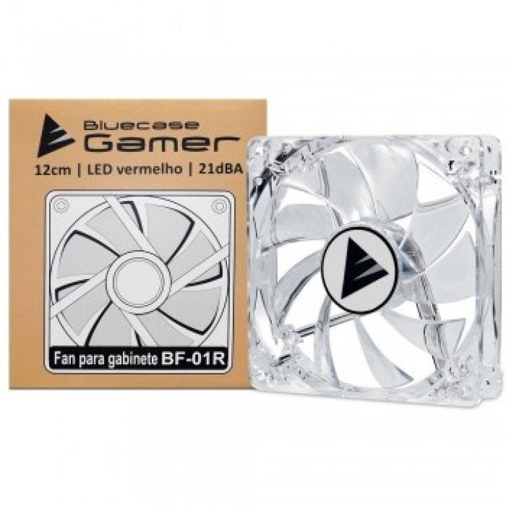 Cooler Gamer FAN Bluecase BF-01R, 120mm, LED Vermelho - BF-01R