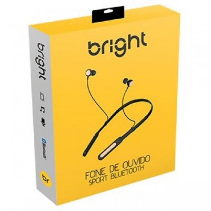 Fone de Ouvido Bluetooth Bright, Black Sound, Sport, Preto - 0510
