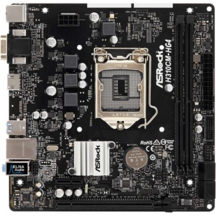 Placa Mãe ASRock H310CM-HG4, Intel LGA 1151, DDR4, USB3.0, VGA/HDMI