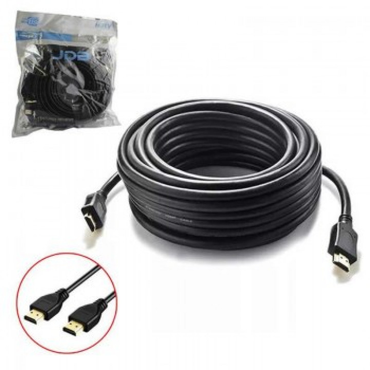 Cabo HDMI 25 metros Macho, HDTV, Preto, Emborrachado Sem Filtro - CB-58