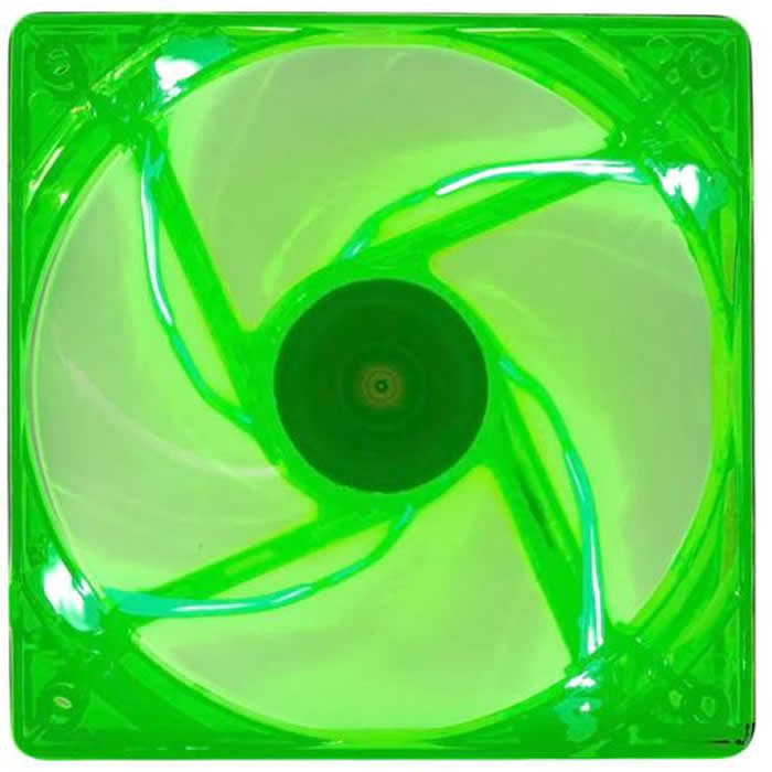 Cooler FAN 12cm Dex, Fan Com LED Verde, DX-12L - CL0006G