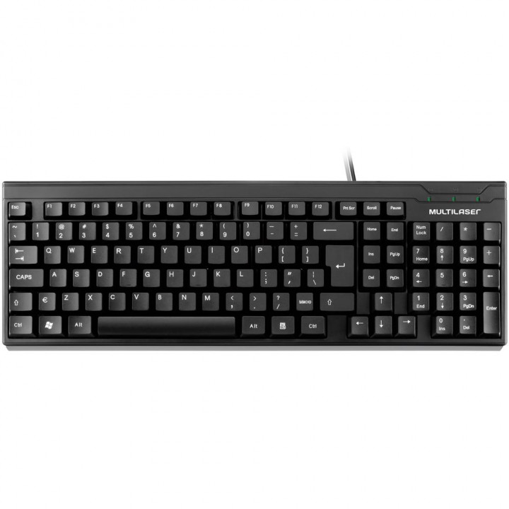 Teclado Multilaser, USB, Básico, Slim, Preto - TC193