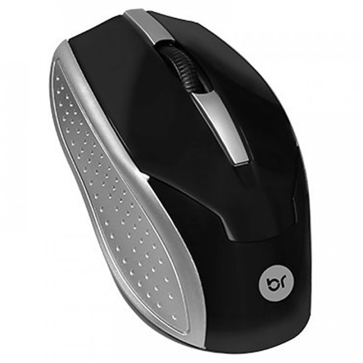 Mini Mouse Bright Brasil, 800DPI, USB, Preto e Cinza - 0028