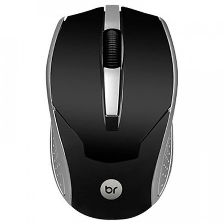 Mini Mouse Bright Brasil, 800DPI, USB, Preto e Cinza - 0028