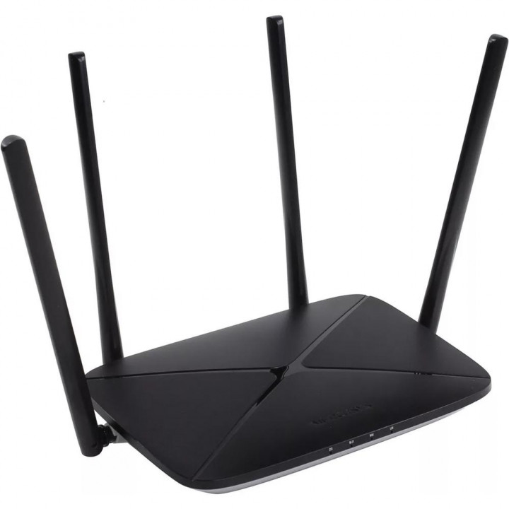 Roteador Wireless Mercusys Gigabit AC12G, Dual Band, AC 1200MBPS, 2.4GHz e 5GHz, 4 Antenas, Preto - AC12G