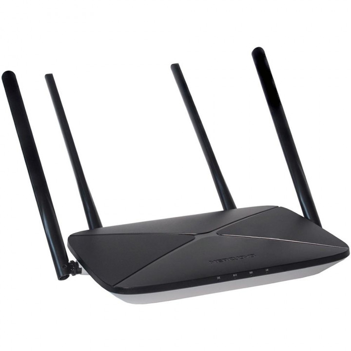 Roteador Wireless Mercusys Gigabit AC12G, Dual Band, AC 1200MBPS, 2.4GHz e 5GHz, 4 Antenas, Preto - AC12G