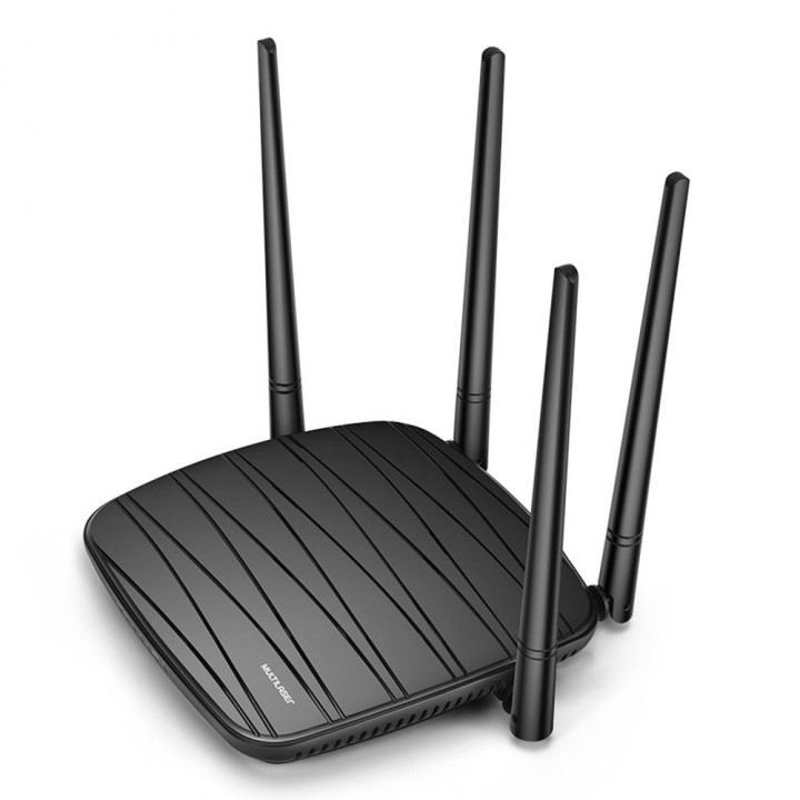 Roteador Wireless Multilaser 1200MBPS, Com 4 Antenas, AC1200, Preto -  RE018