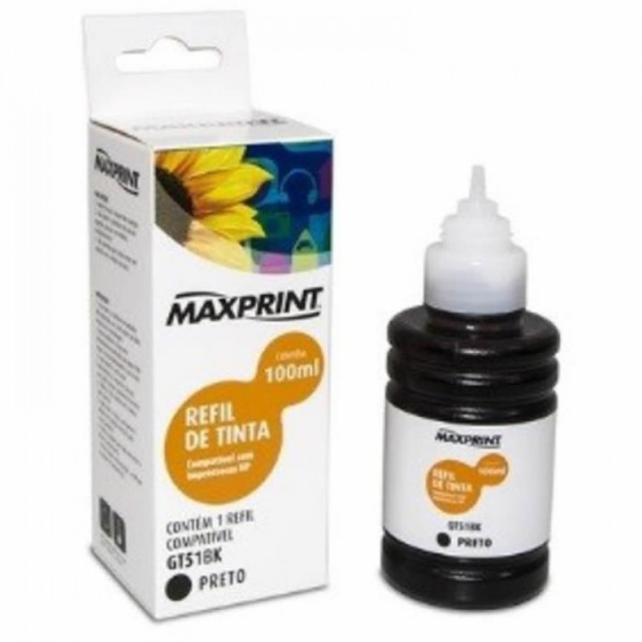 REFIL DE TINTA GT51BK PRETO 6116283 - MAXPRINT