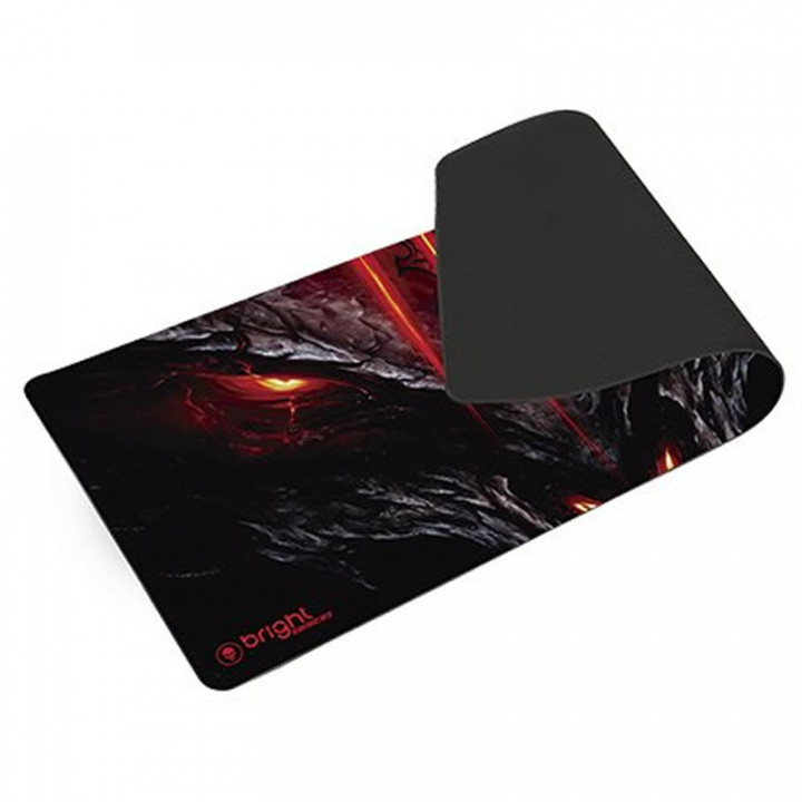 Mousepad Gamer Bright Dragão, Grande (690x280mm), Preto e Vermelho - 0554
