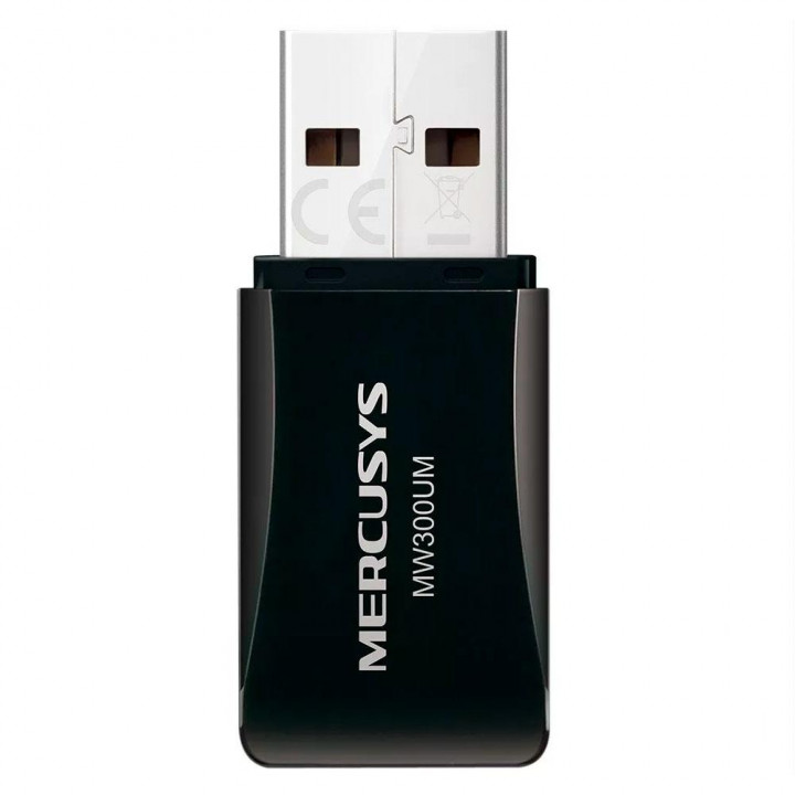 Adaptador de Rede Sem Fio Mercusys 300MBPS, Nano, Preto - MW300UM
