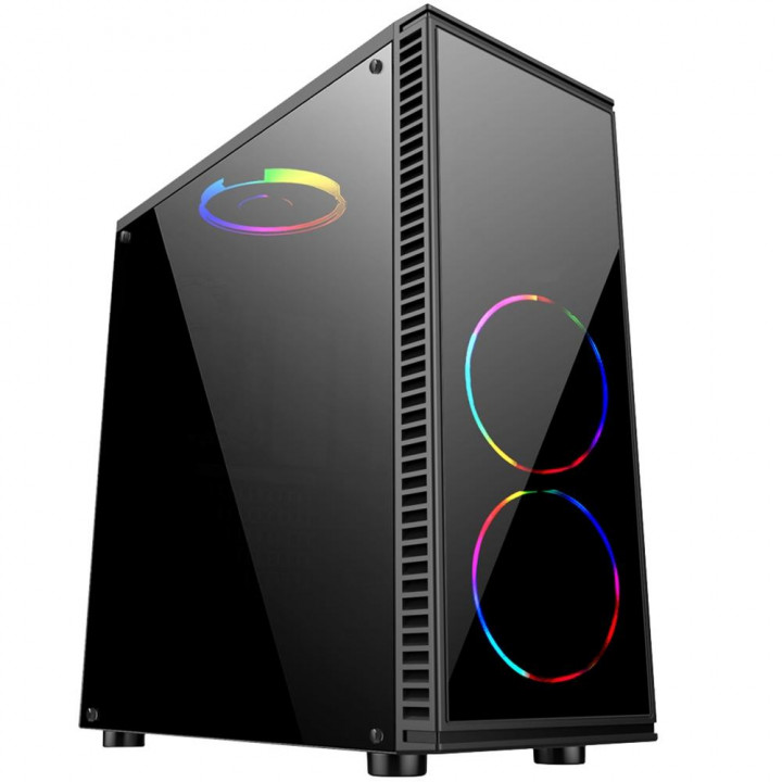 Gabinete Gamer Bluecase BG-014, USB 3.0, Lateral Acrílico, Preto - BG014GCASE