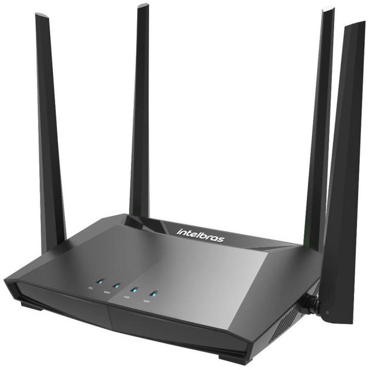 Roteador Wireless Intelbras 867MBPS, 4 Antenas, Dual Band, Action Gigabit, Preto - RG1200