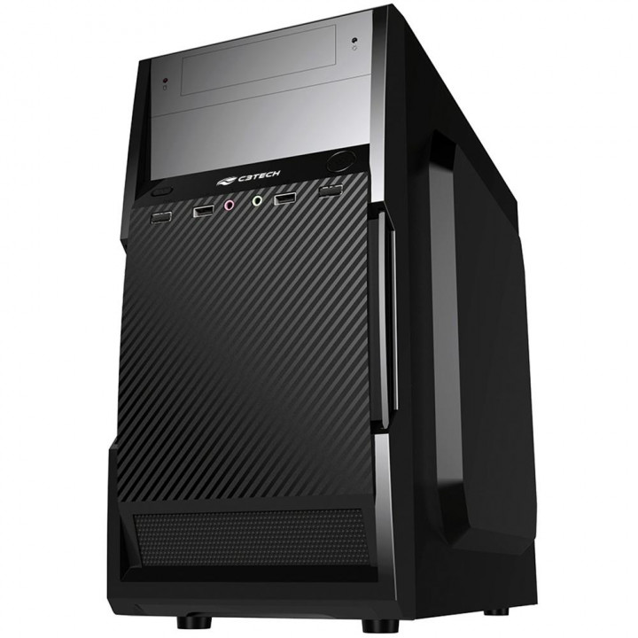 Gabinete C3Tech ATX 1 Baia, Com Fonte 200W, Preto - MT-25V2BK