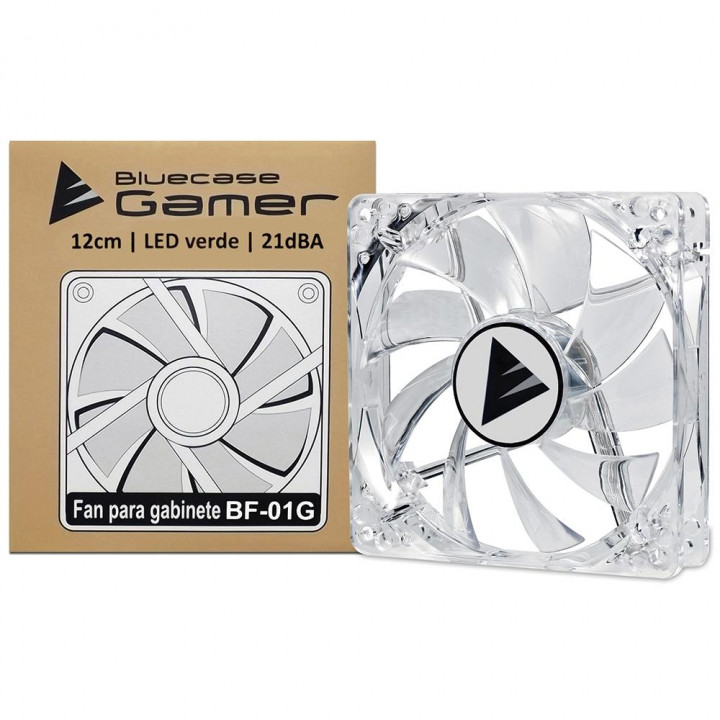 Cooler Gamer FAN Bluecase BF-01G, 120mm, LED Verde - BF-01G