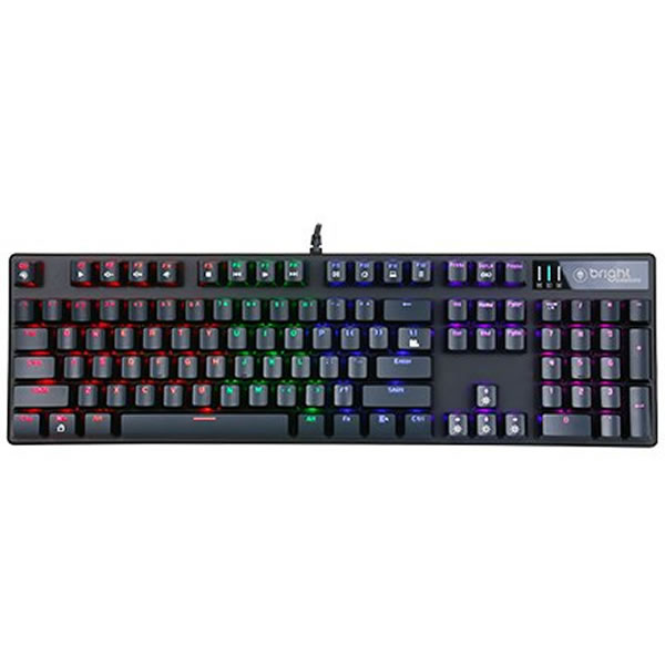 Teclado Mecânico Gamer Bright Tank, LED, Switch Blue, USB - GTC560