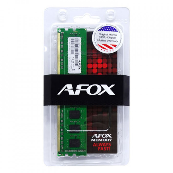 Memória Afox, 4GB, 1600MHz, DDR3, 1.5V, CL9 - AFLD34BN1P
