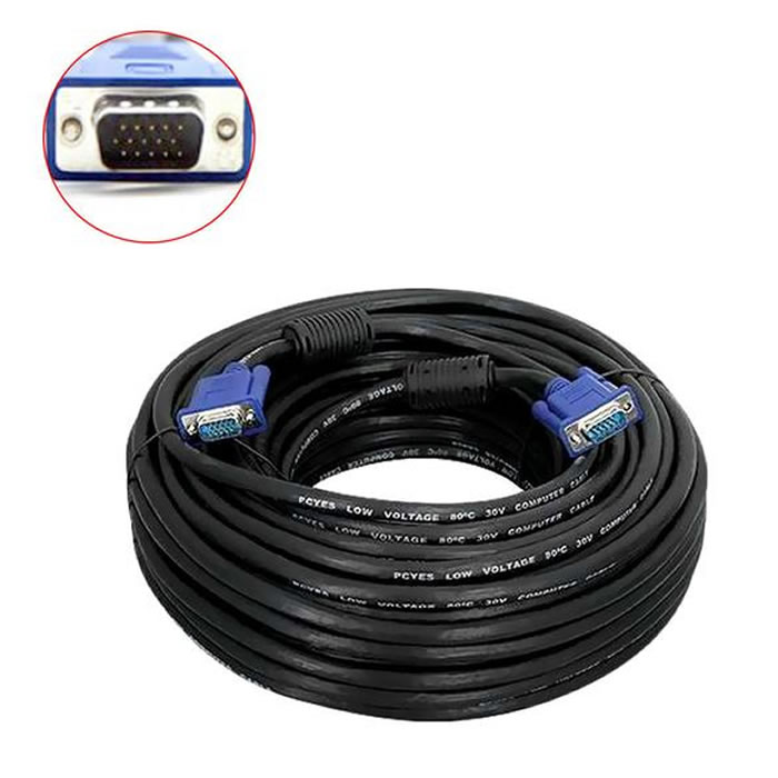 Cabo VGA 30 metros Com Filtro, Preto, CB-55 - CB0194