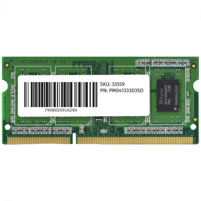 Memória Para Notebook PCyes, 4GB, 1333MHz, DDR3, SODIMM 33559 - PM041333D3SO