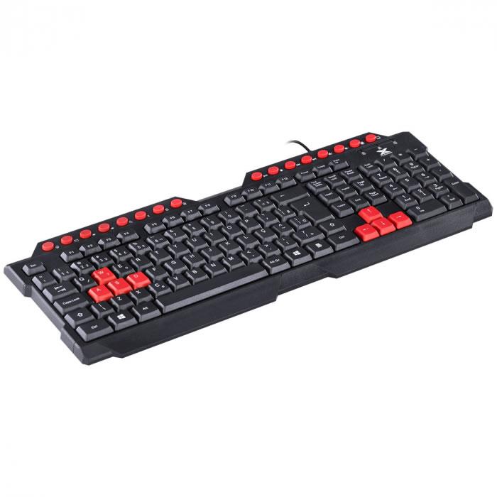 Teclado Gamer Vinik, VX Gaming Dragon GT100 V2, USB, Multimídia, Preto e Vermelho - 28434