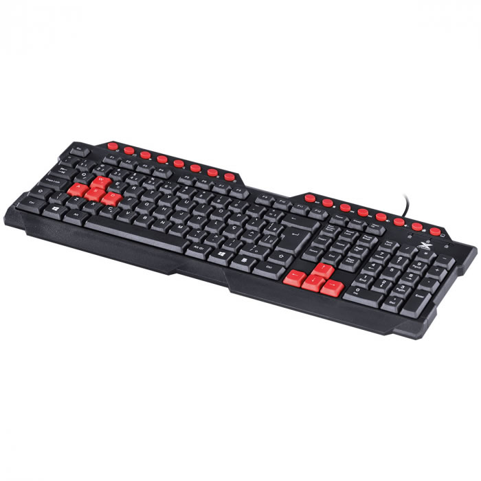 Teclado Gamer Vinik, VX Gaming Dragon GT100 V2, USB, Multimídia, Preto e Vermelho - 28434