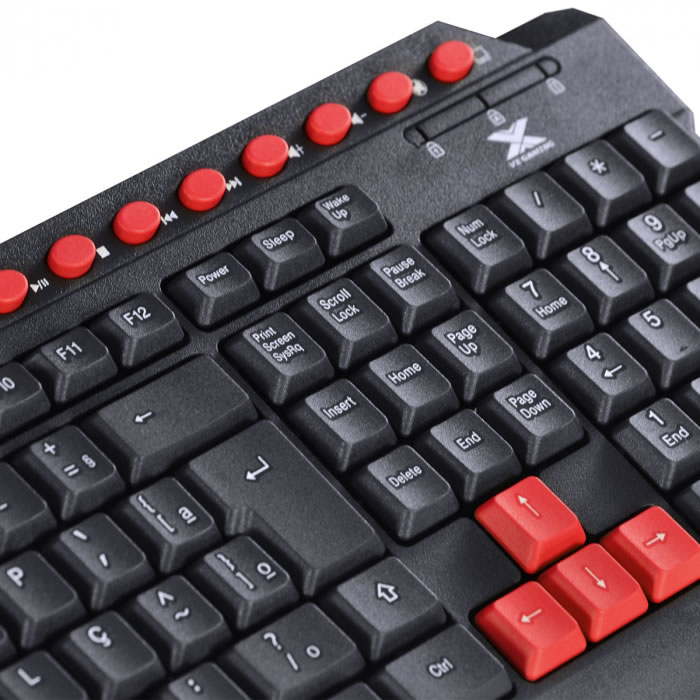 Teclado Gamer Vinik, VX Gaming Dragon GT100 V2, USB, Multimídia, Preto e Vermelho - 28434