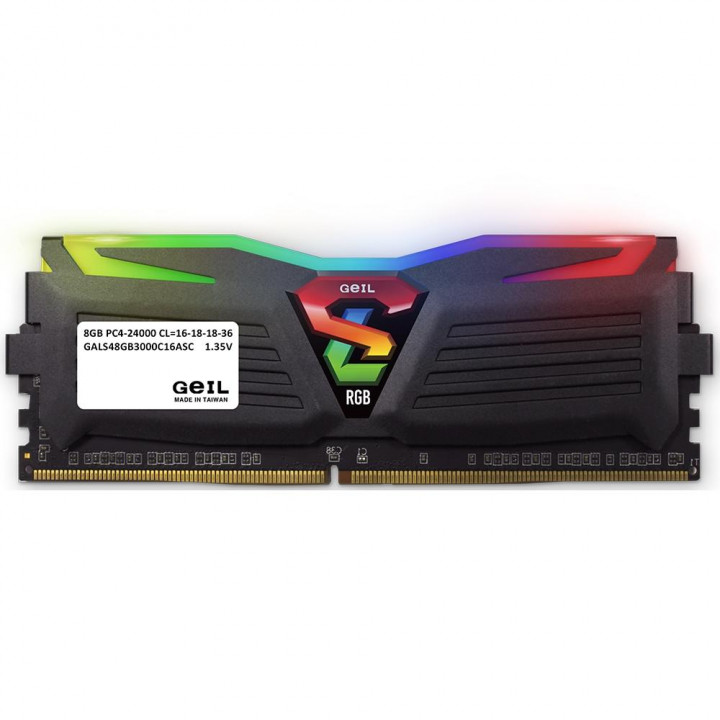 Memória Geil Super Luce, RGB, 8GB, 3000MHz, DDR4, Ryzen - GALS48GB3000C16ASC