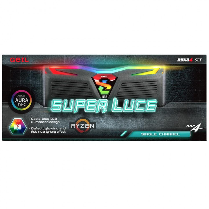 Memória Geil Super Luce, RGB, 8GB, 3000MHz, DDR4, Ryzen - GALS48GB3000C16ASC