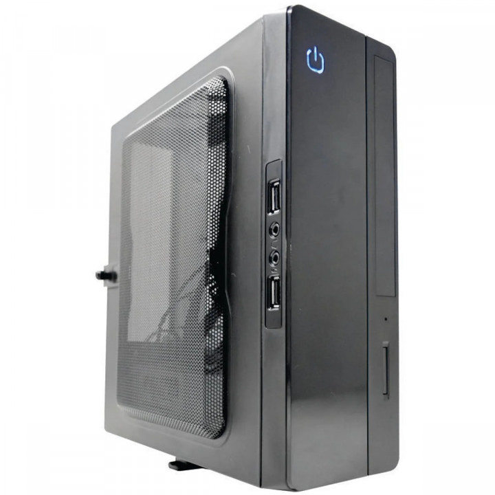 Gabinete K-Mex, Mini ITX GI-10S1, 2xUsb 2.0, Com Fonte Interna PF-130W Com Cabo, Preto - GI10S1FF001CB0X