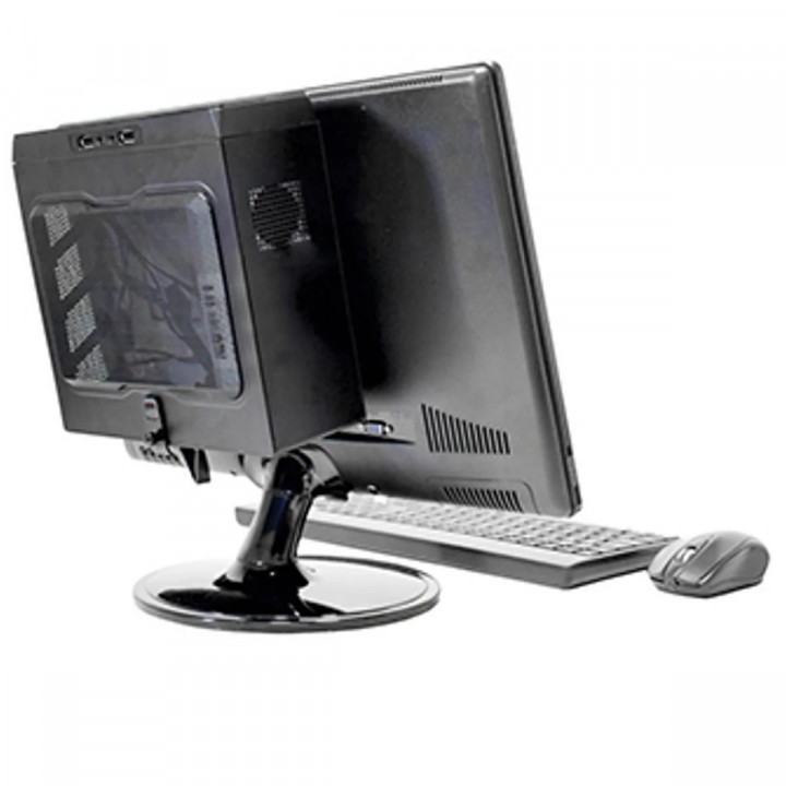 Gabinete K-Mex, Mini ITX GI-10S1, 2xUsb 2.0, Com Fonte Interna PF-130W Com Cabo, Preto - GI10S1FF001CB0X