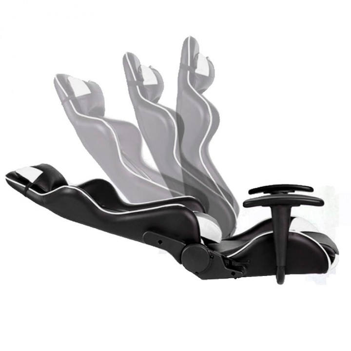 Cadeira Gamer Bluecase Titanium, Branco e Preto - BCH-06WBK