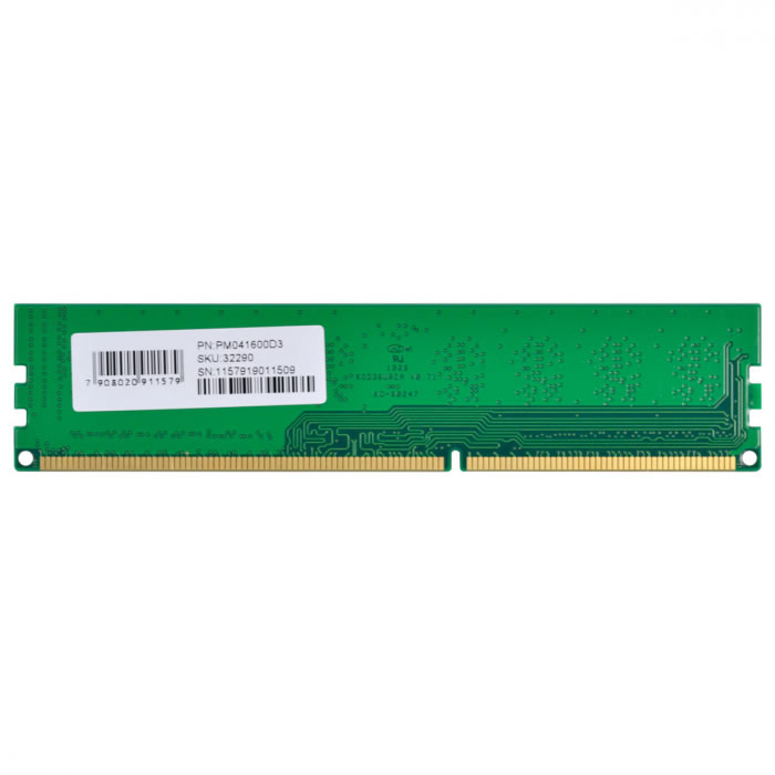 Memória PCyes, 4GB, 1600MHz, DDR3, CL11 - PM041600D3 (32290)
