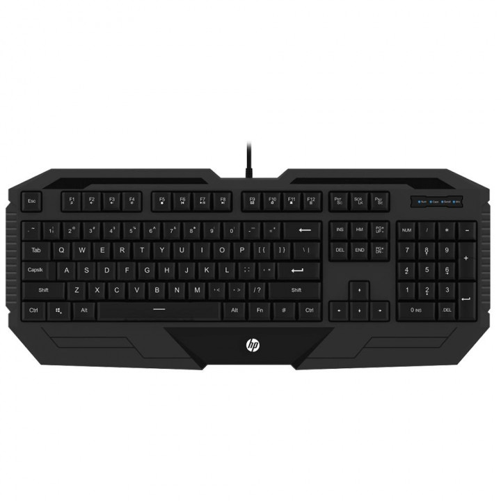Teclado Gamer HP K130, USB, ABNT2, Preto - 9XW72AA